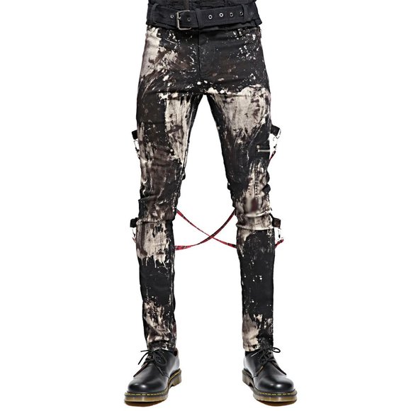 COPY - Handmade Gothic Skinny Jeans Apocalyptic Rebel PunkEmo Pant